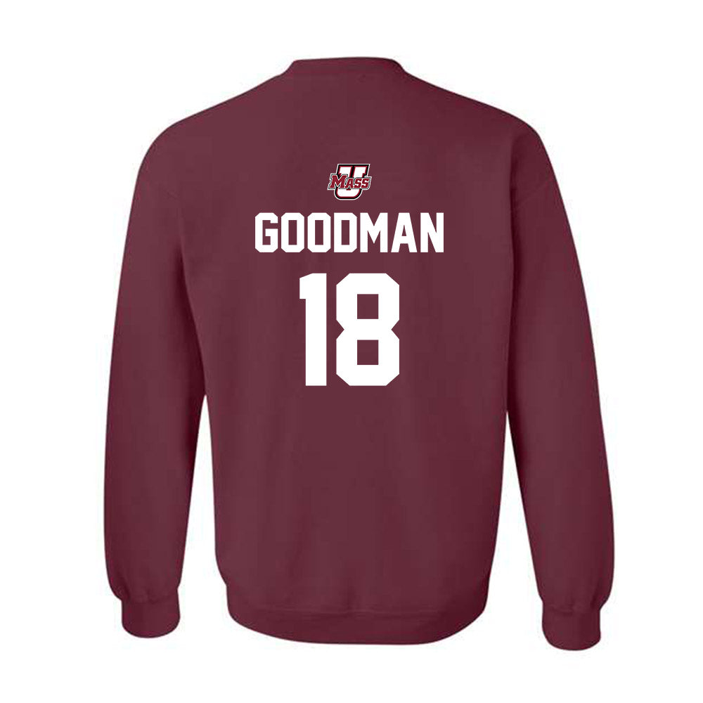 UMass - NCAA Baseball : Michael Goodman - Sports Shersey Crewneck Sweatshirt-1