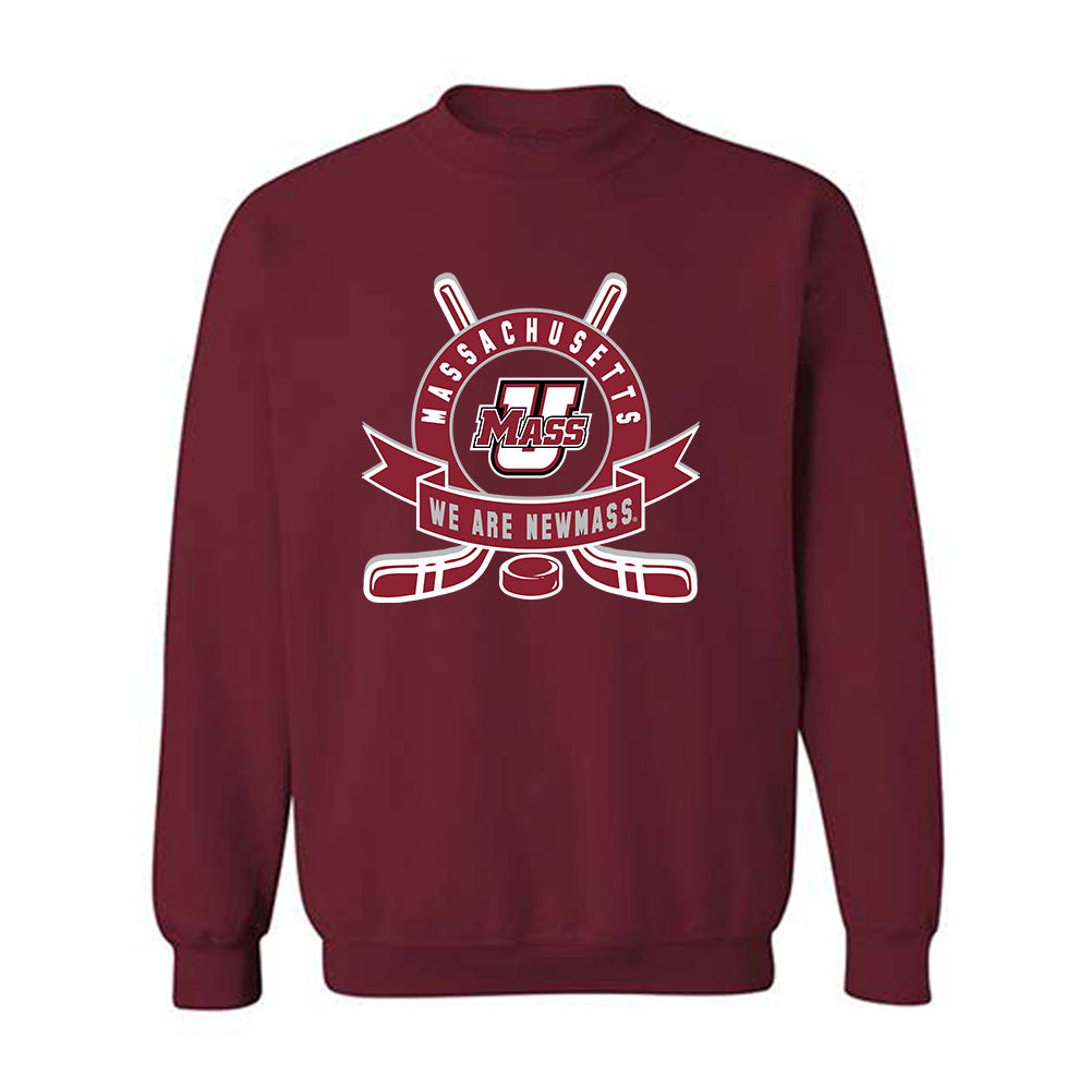 UMass - NCAA Men's Ice Hockey : Mikey DeAngelo - Shersey Crewneck Sweatshirt-1