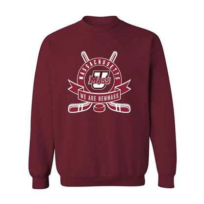 UMass - NCAA Men's Ice Hockey : Mikey DeAngelo - Shersey Crewneck Sweatshirt-1