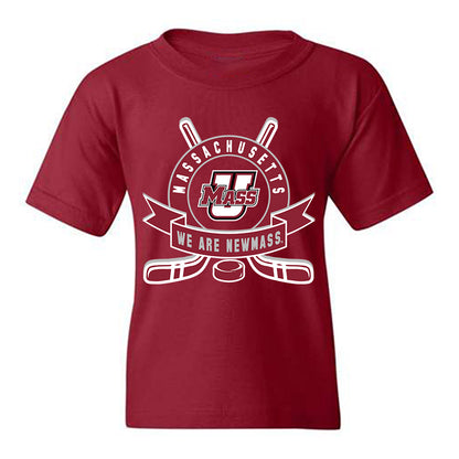 UMass - NCAA Men's Ice Hockey : Mikey DeAngelo - Shersey Youth T-Shirt-1