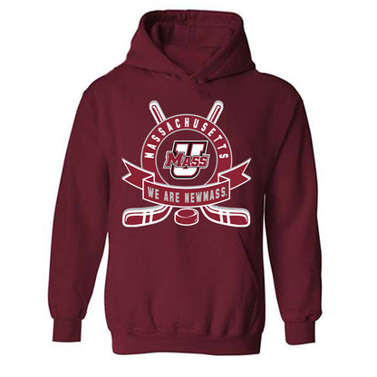 UMass - NCAA Men's Ice Hockey : Mikey DeAngelo - Shersey Hooded Sweatshirt-0