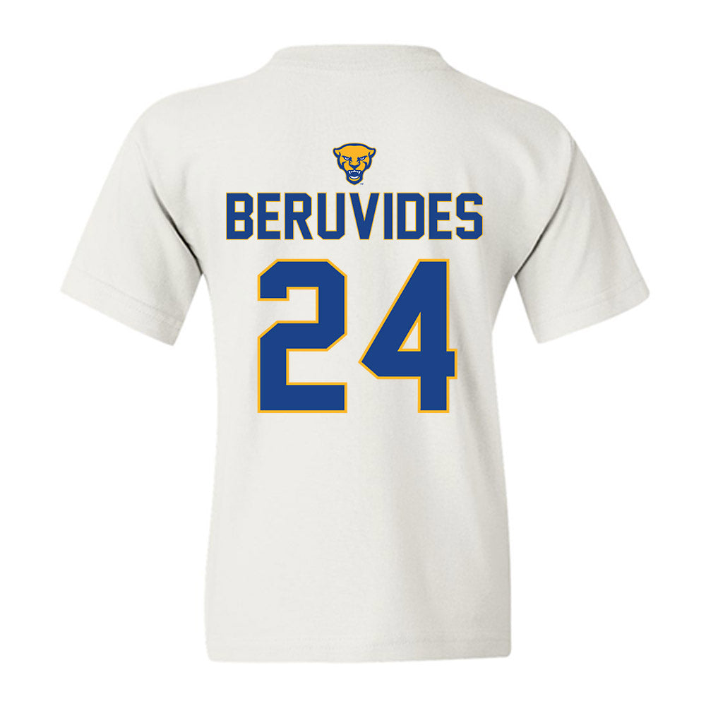 Pittsburgh - NCAA Baseball : Freddy Beruvides - Sports Shersey Youth T-Shirt-1