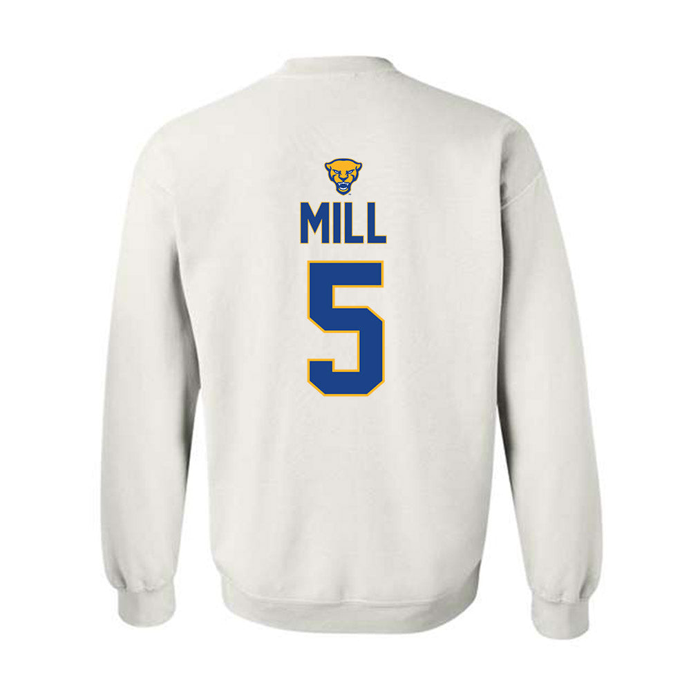 Pittsburgh - NCAA Women's Lacrosse : Madeline Mill - Sports Shersey Crewneck Sweatshirt-1