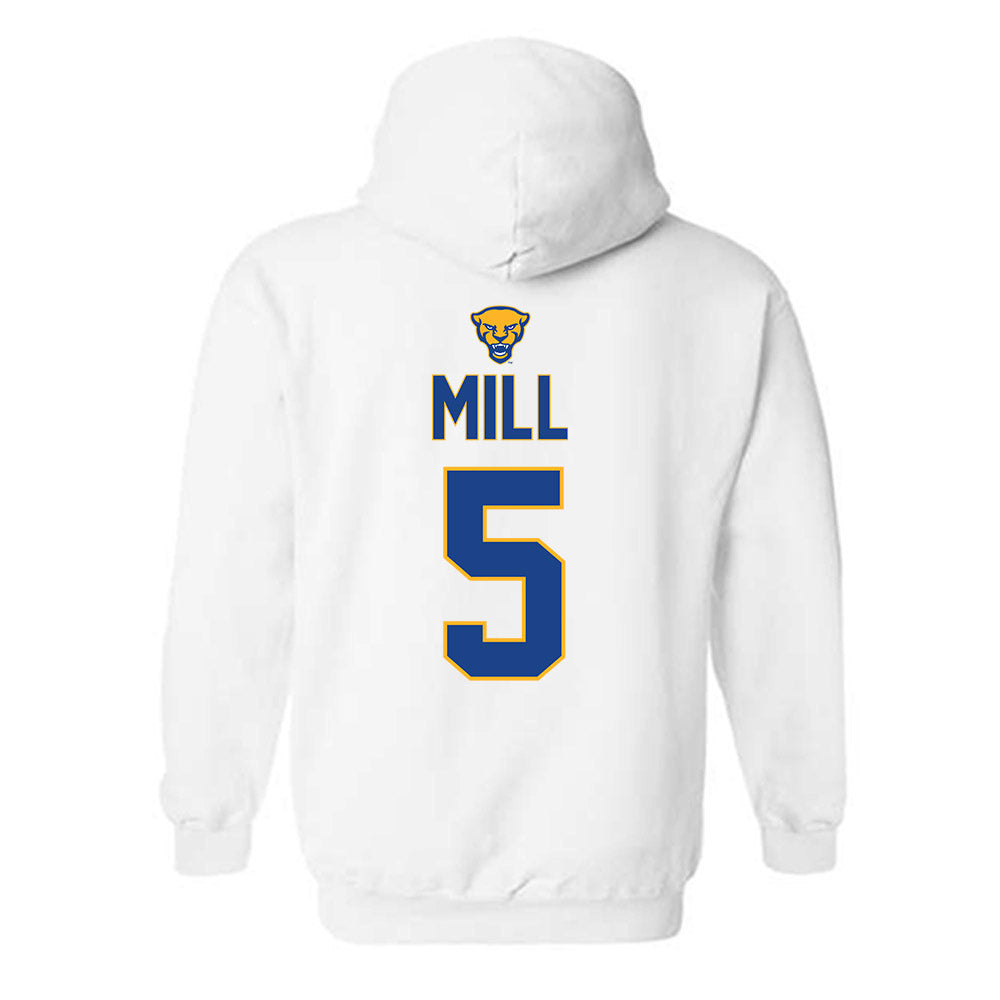 Pittsburgh - NCAA Women's Lacrosse : Madeline Mill - Sports Shersey Hooded Sweatshirt-1