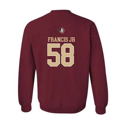 FSU - NCAA Football : Luke Francis Jr. - Classic Shersey Crewneck Sweatshirt-1