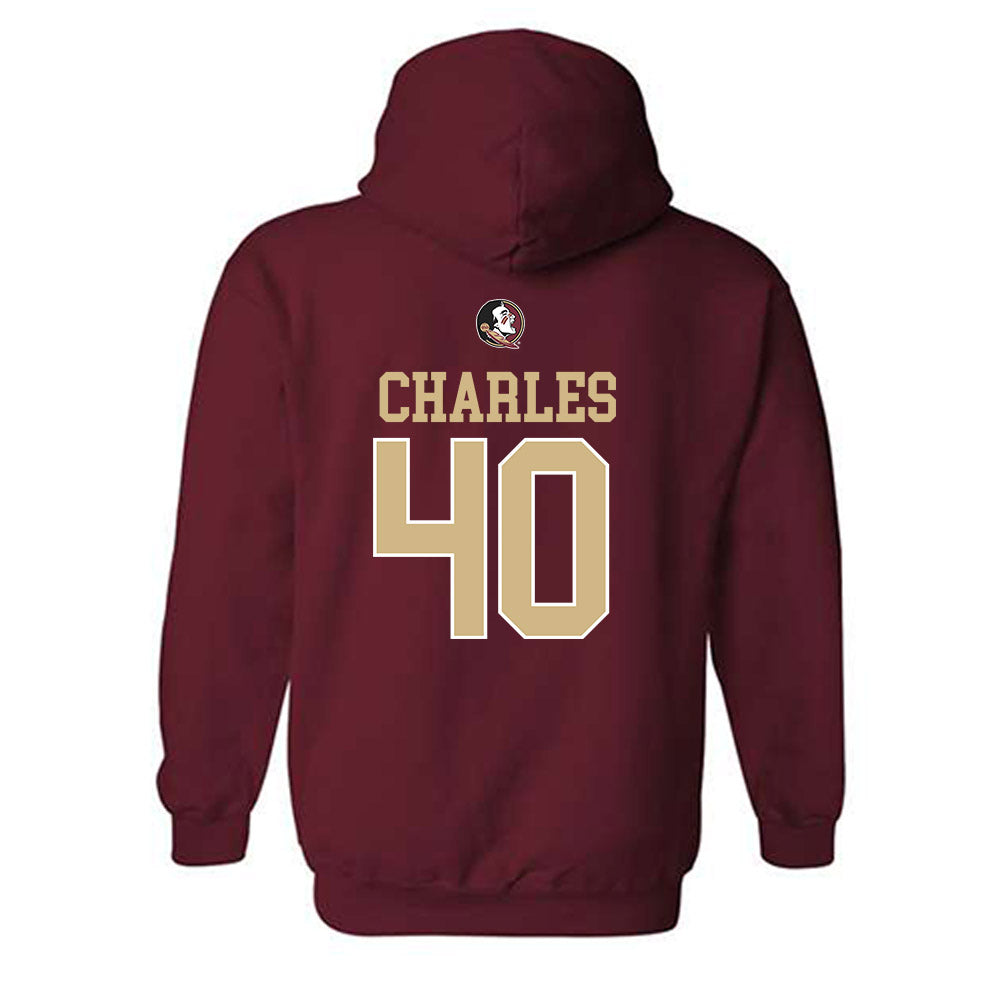 FSU - NCAA Baseball : Joseph Charles - Generic Shersey Hooded Sweatshirt-1