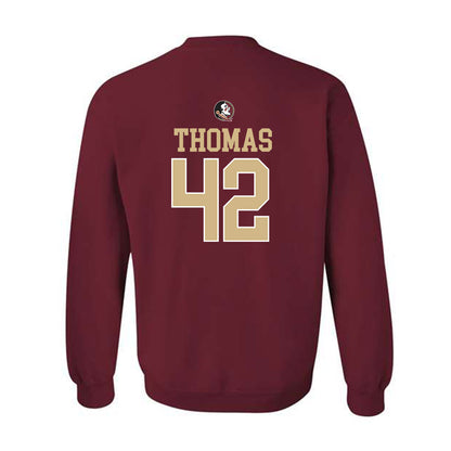 FSU - NCAA Football : Chris Thomas - Classic Shersey Crewneck Sweatshirt-1