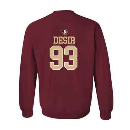 FSU - NCAA Football : Mandrell Desir - Classic Shersey Crewneck Sweatshirt-1