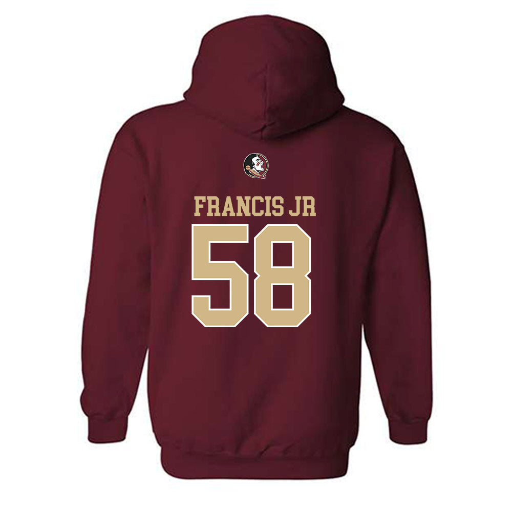 FSU - NCAA Football : Luke Francis Jr. - Classic Shersey Hooded Sweatshirt-1