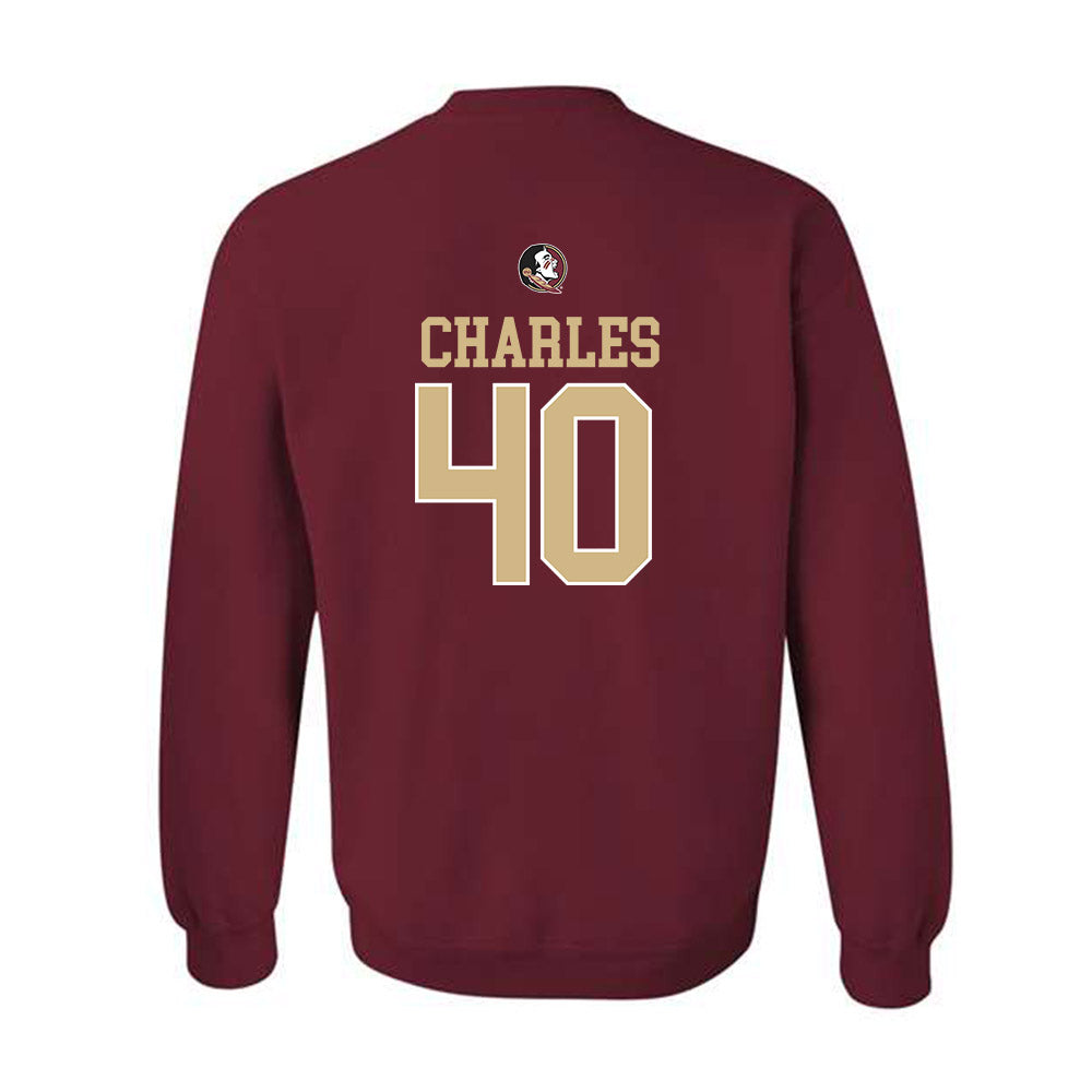 FSU - NCAA Baseball : Joseph Charles - Generic Shersey Crewneck Sweatshirt-1
