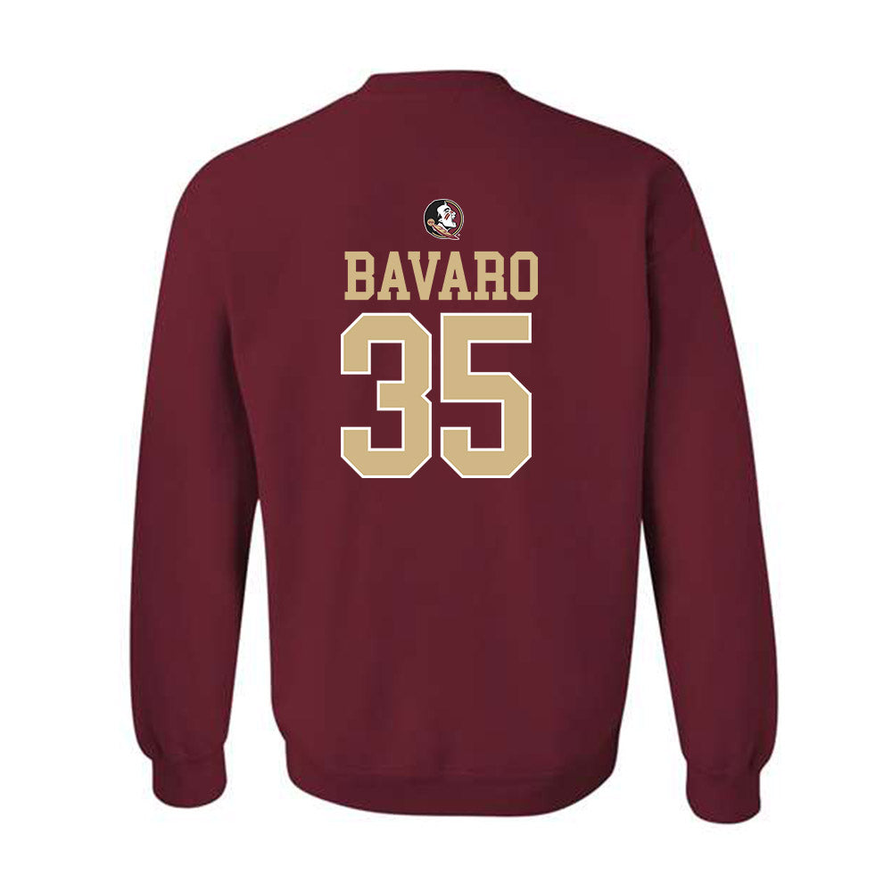 FSU - NCAA Baseball : Will Bavaro - Classic Shersey Crewneck Sweatshirt-1