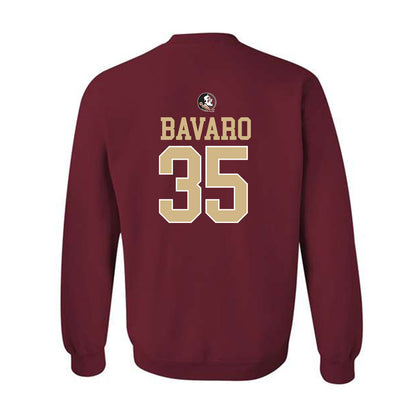 FSU - NCAA Baseball : Will Bavaro - Classic Shersey Crewneck Sweatshirt-1