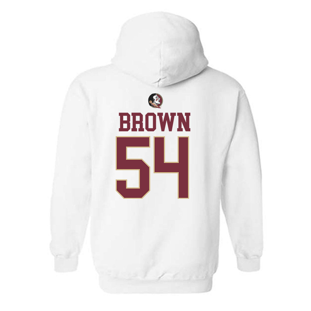 FSU - NCAA Football : Chastan Brown - Classic Shersey Hooded Sweatshirt-1