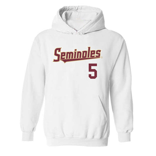 FSU - NCAA Football : Tre Wisner - Classic Shersey Hooded Sweatshirt-0
