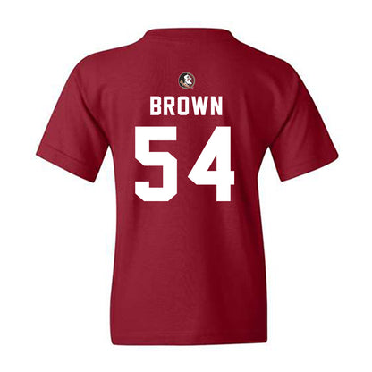 FSU - NCAA Football : Chastan Brown - Sports Shersey Youth T-Shirt-1