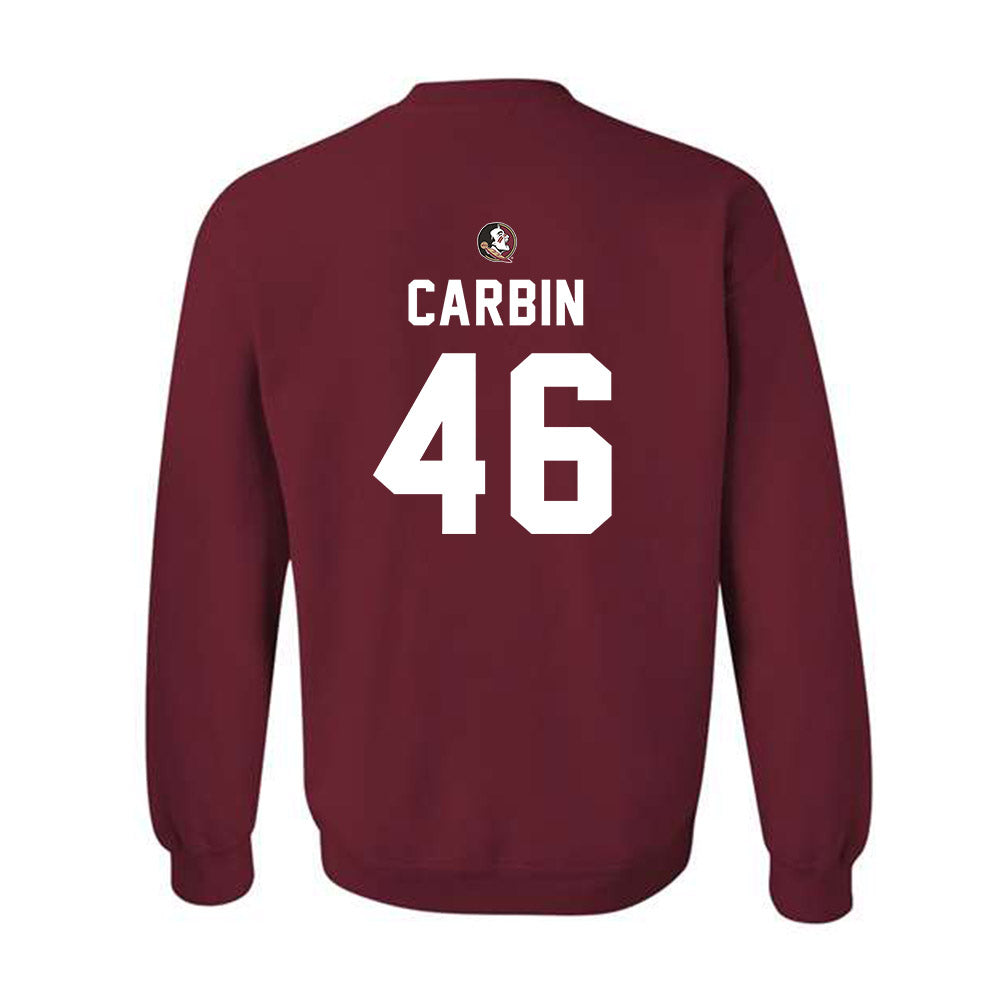 FSU - NCAA Football : Chris Carbin - Sports Shersey Crewneck Sweatshirt-1