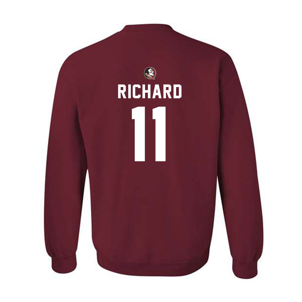 FSU - NCAA Football : Cj Richard - Sports Shersey Crewneck Sweatshirt-1
