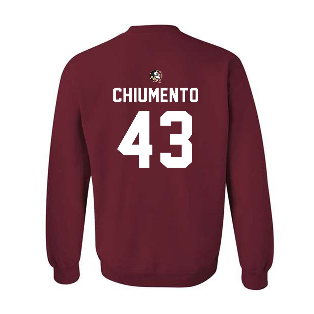 FSU - NCAA Football : Mac Chiumento - Sports Shersey Crewneck Sweatshirt-1