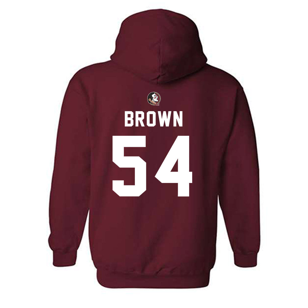 FSU - NCAA Football : Chastan Brown - Sports Shersey Hooded Sweatshirt-1
