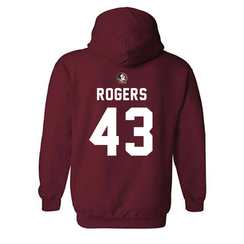 FSU - NCAA Football : Trent Rogers - Sports Shersey Hooded Sweatshirt-1