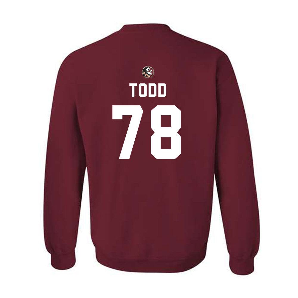 FSU - NCAA Football : Jayden Todd - Sports Shersey Crewneck Sweatshirt-1