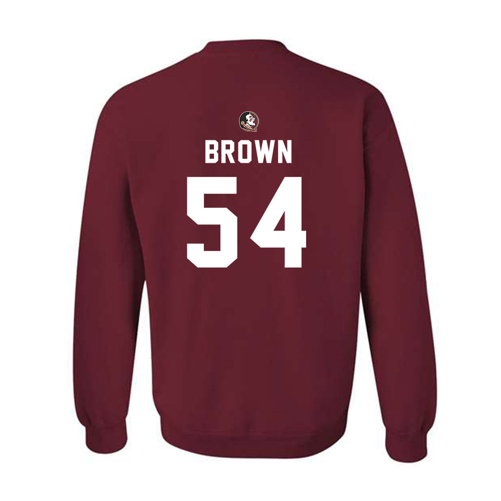 FSU - NCAA Football : Chastan Brown - Sports Shersey Crewneck Sweatshirt-1