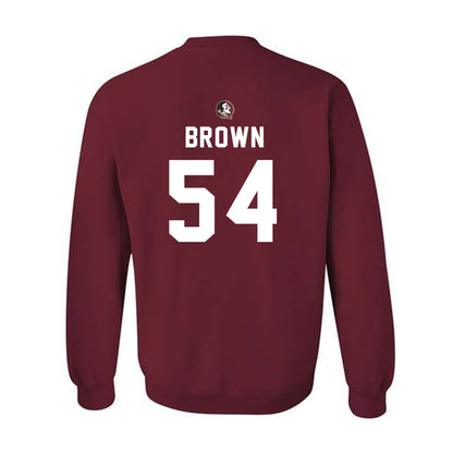FSU - NCAA Football : Chastan Brown - Sports Shersey Crewneck Sweatshirt-1