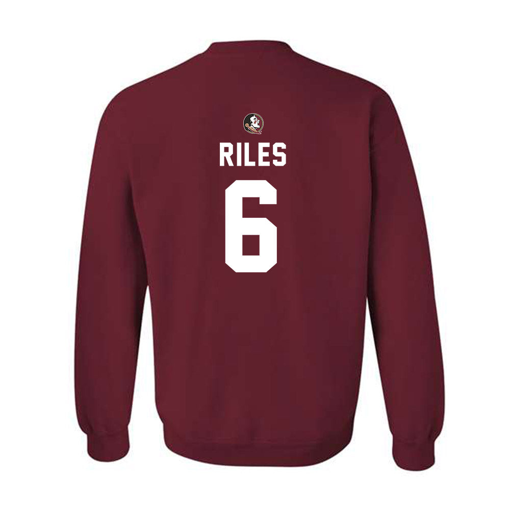 FSU - NCAA Football : Desirrio Riles - Sports Shersey Crewneck Sweatshirt-1