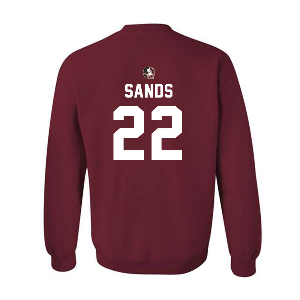 FSU - NCAA Football : Gemari Sands - Sports Shersey Crewneck Sweatshirt-1