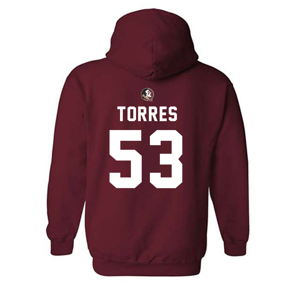 FSU - NCAA Football : Brandon Torres - Sports Shersey Hooded Sweatshirt-1