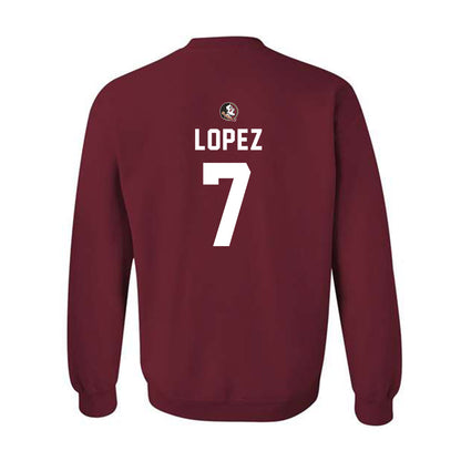 FSU - NCAA Football : Jasen Lopez - Sports Shersey Crewneck Sweatshirt-1