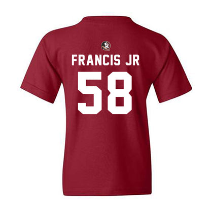 FSU - NCAA Football : Luke Francis Jr. - Sports Shersey Youth T-Shirt-1