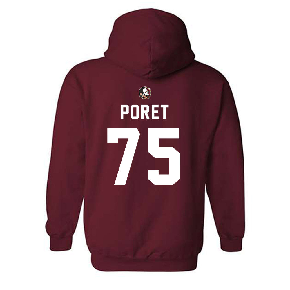 FSU - NCAA Football : Sean Poret - Sports Shersey Hooded Sweatshirt-1