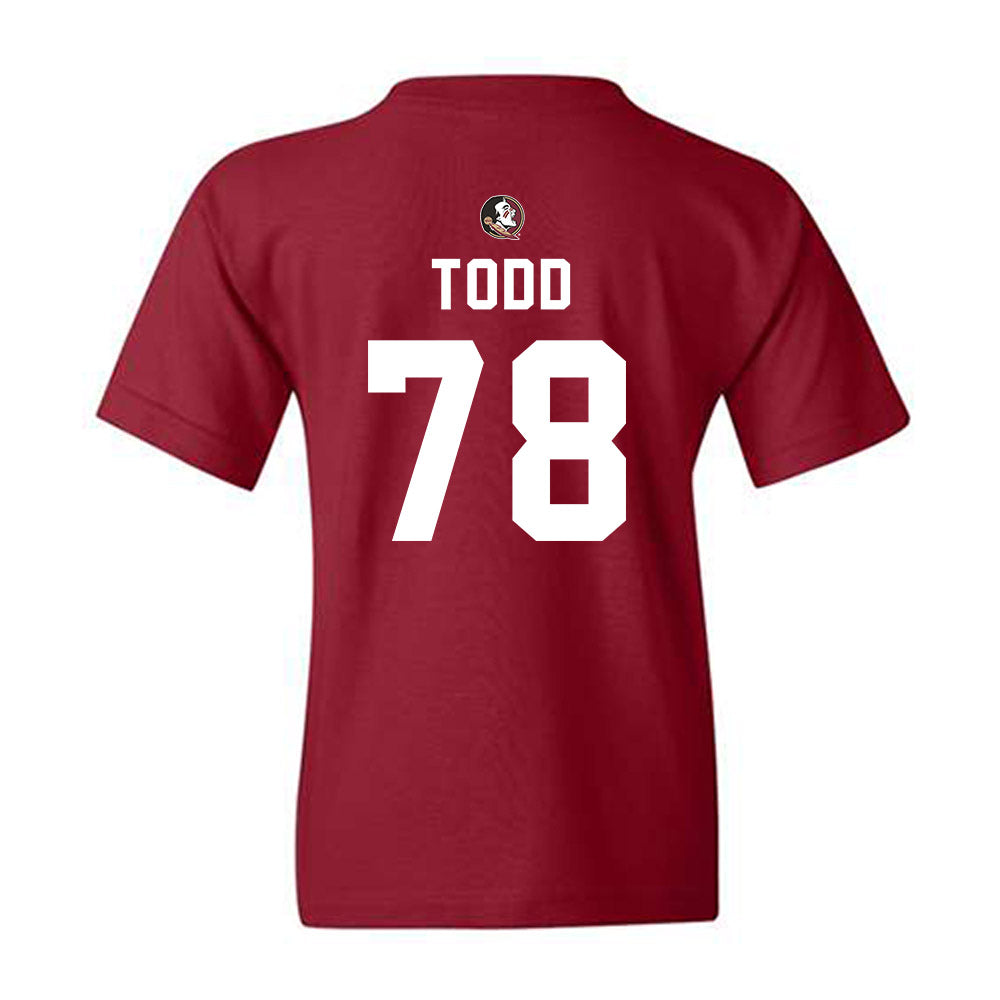 FSU - NCAA Football : Jayden Todd - Sports Shersey Youth T-Shirt-1