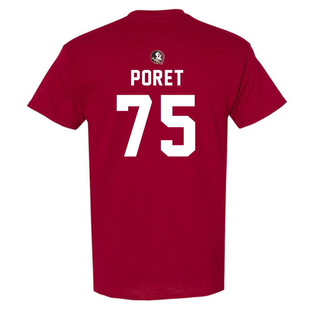 FSU - NCAA Football : Sean Poret - Sports Shersey T-Shirt-1