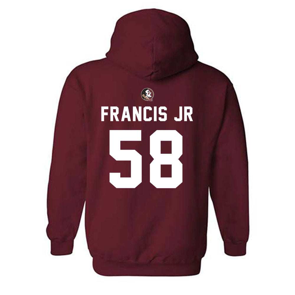 FSU - NCAA Football : Luke Francis Jr. - Sports Shersey Hooded Sweatshirt-1