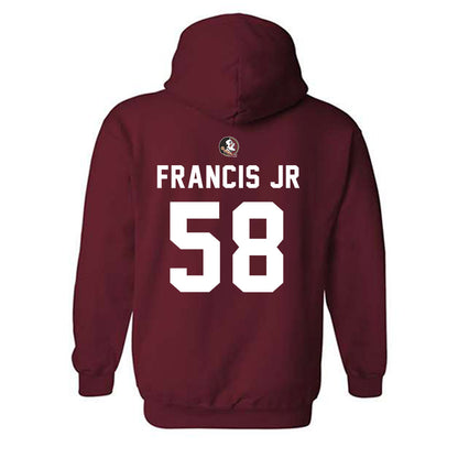 FSU - NCAA Football : Luke Francis Jr. - Sports Shersey Hooded Sweatshirt-1