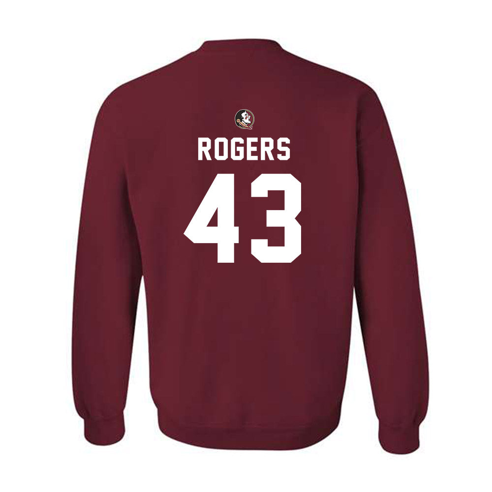 FSU - NCAA Football : Trent Rogers - Sports Shersey Crewneck Sweatshirt-1