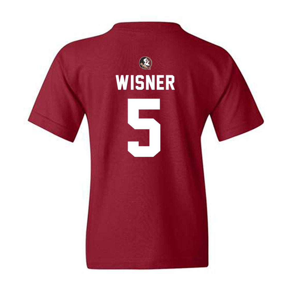 FSU - NCAA Football : Tre Wisner - Sports Shersey Youth T-Shirt-1