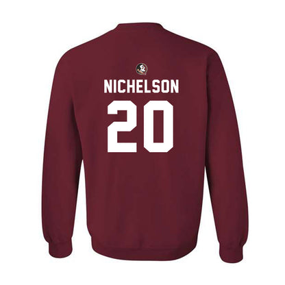 FSU - NCAA Football : Blake Nichelson - Sports Shersey Crewneck Sweatshirt-1