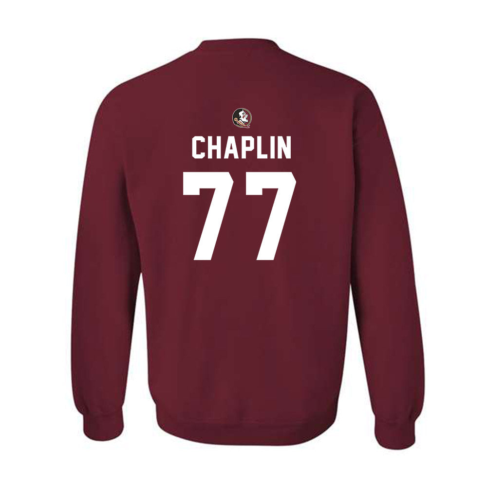 FSU - NCAA Football : Xavier Chaplin - Sports Shersey Crewneck Sweatshirt-1