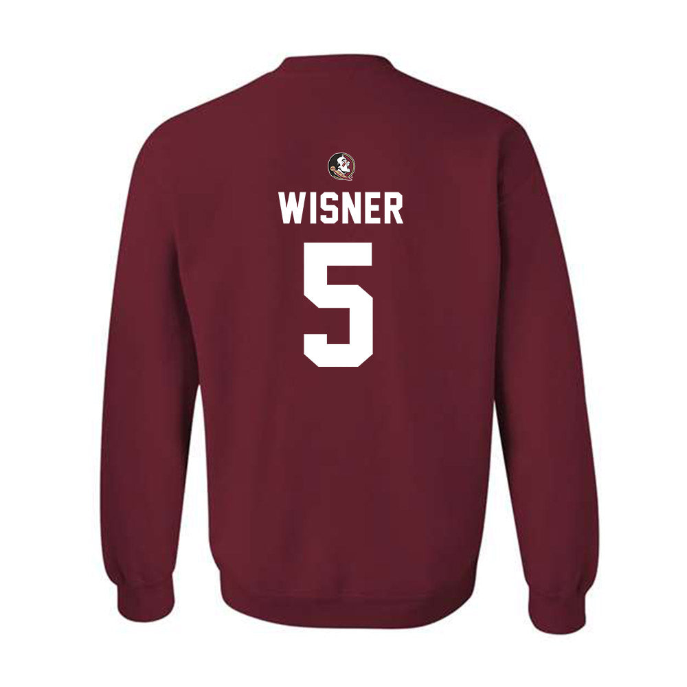 FSU - NCAA Football : Tre Wisner - Sports Shersey Crewneck Sweatshirt-1