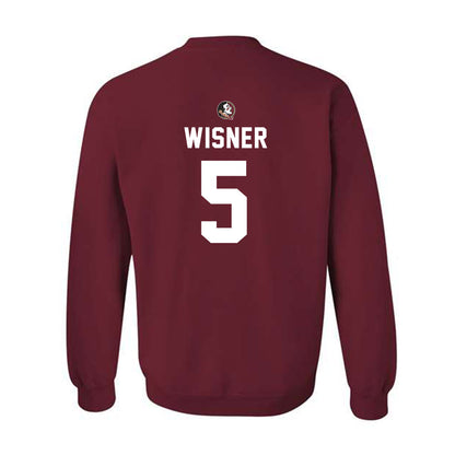 FSU - NCAA Football : Tre Wisner - Sports Shersey Crewneck Sweatshirt-1