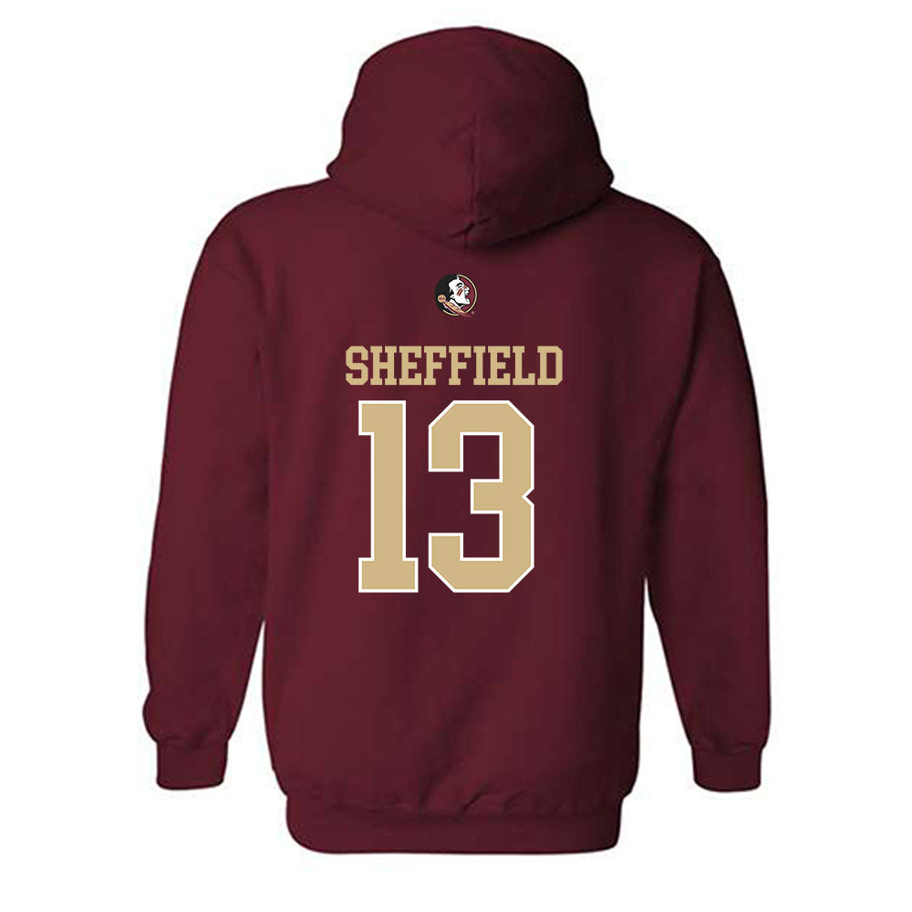 FSU - NCAA Baseball : Noah Sheffield - Sports Shersey Hooded Sweatshirt-1