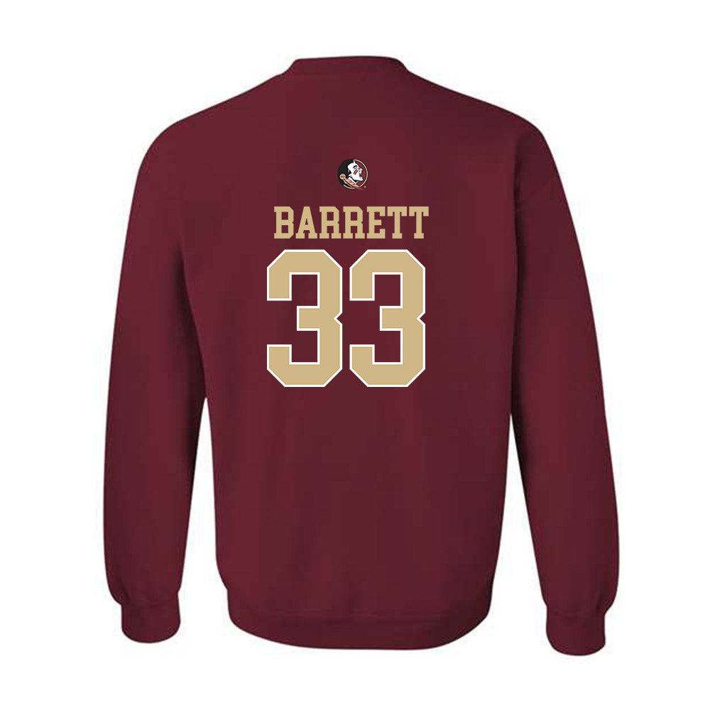 FSU - NCAA Baseball : Ben Barrett - Sports Shersey Crewneck Sweatshirt-1