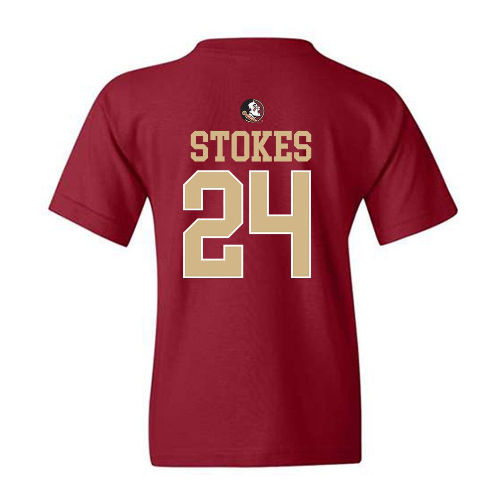 FSU - NCAA Baseball : Cole Stokes - Sports Shersey Youth T-Shirt-1