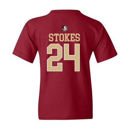 FSU - NCAA Baseball : Cole Stokes - Sports Shersey Youth T-Shirt-1