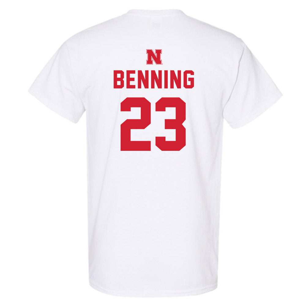 Nebraska - NCAA Football : Caleb Benning - Sports Shersey T-Shirt-1