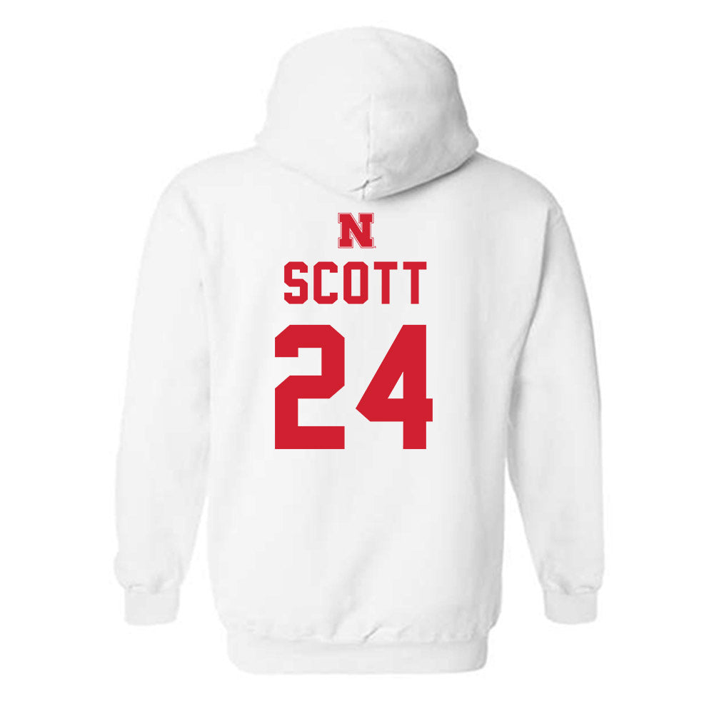 Nebraska - NCAA Football : Nalin Scott - Sports Shersey Hooded Sweatshirt-1