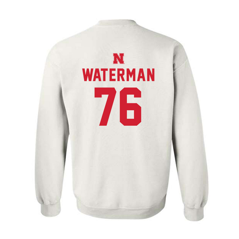 Nebraska - NCAA Football : Rex Waterman - Sports Shersey Crewneck Sweatshirt-1